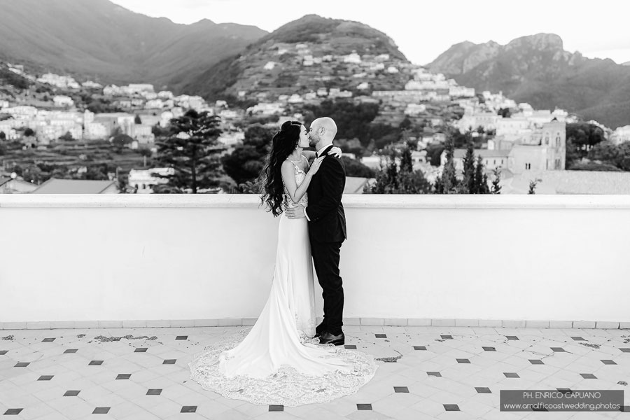 Black and white fine art wedding shoots on the Amalfi Coast